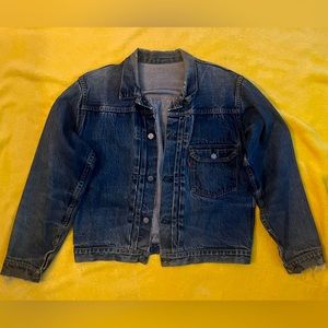 Vintage Levis Big E Denim Buckleback Workwear Jacket Trucker Type 1 Selvedge